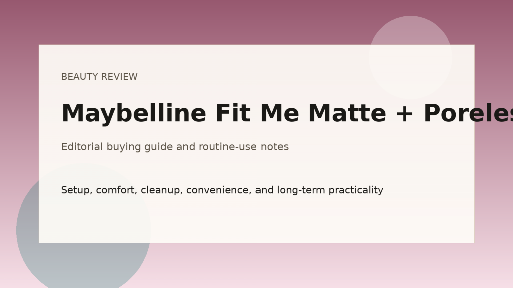 Maybelline Fit Me Matte + Poreless Foundation