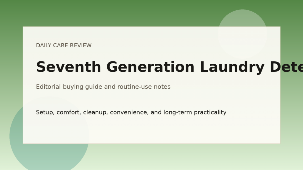 Seventh Generation Laundry Detergent